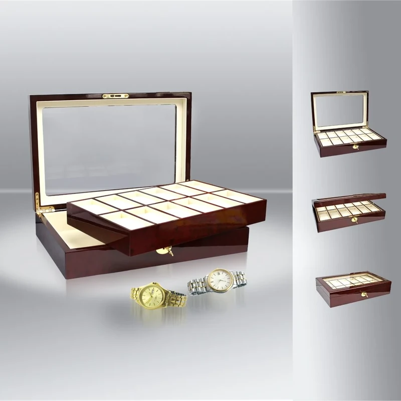 Wooden Display Case for 12 Watches 260