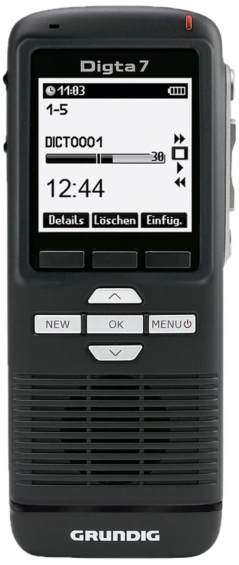 Grundig Digta 7 Push Type 701 Digital Voice Recorder Black