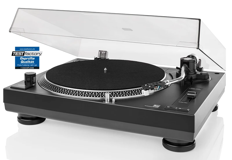 Dual DTJ USB DJ Turntable - 33/45 RPM with Phono Preamp