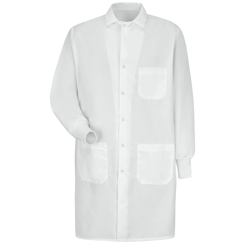 Red Kap Unisex's Specialized Cuffed Lab Coat Medical, White, Large