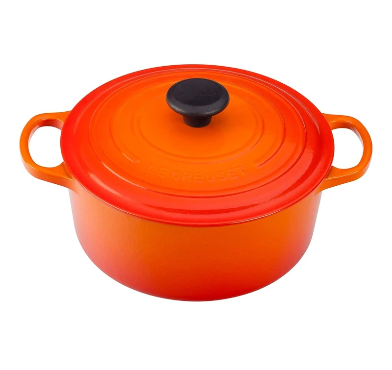 Le Creuset LS2501-242 Enameled Iron Dutch Oven 4.5 Quart Flame