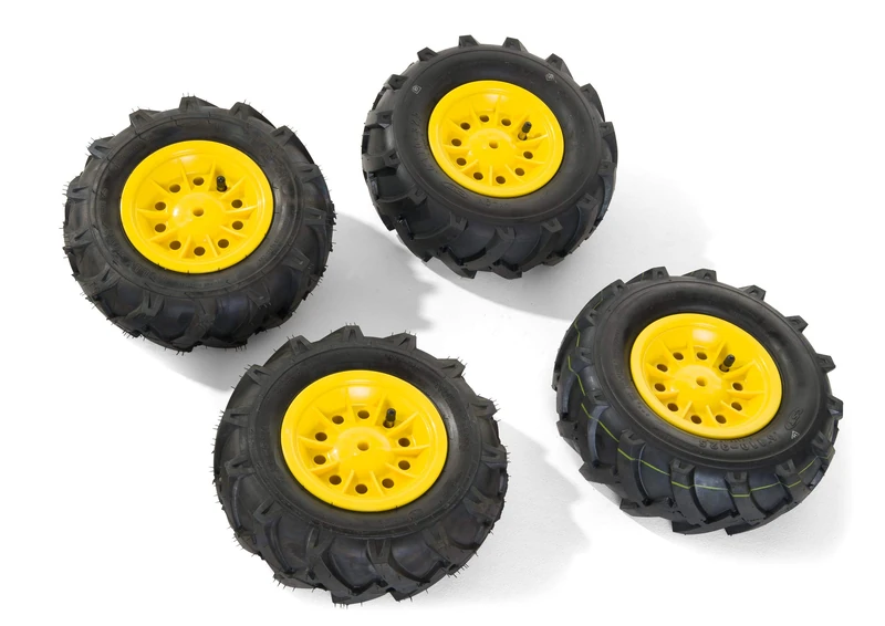 Rolly Toys, pneumatic tyres for a tractor, yellow rims, 409303