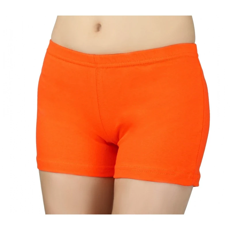 elegance1234 Ladies Superb Soft Stretch Cotton Lycra Sexy Shorts (X-Large UK 16, Orange)