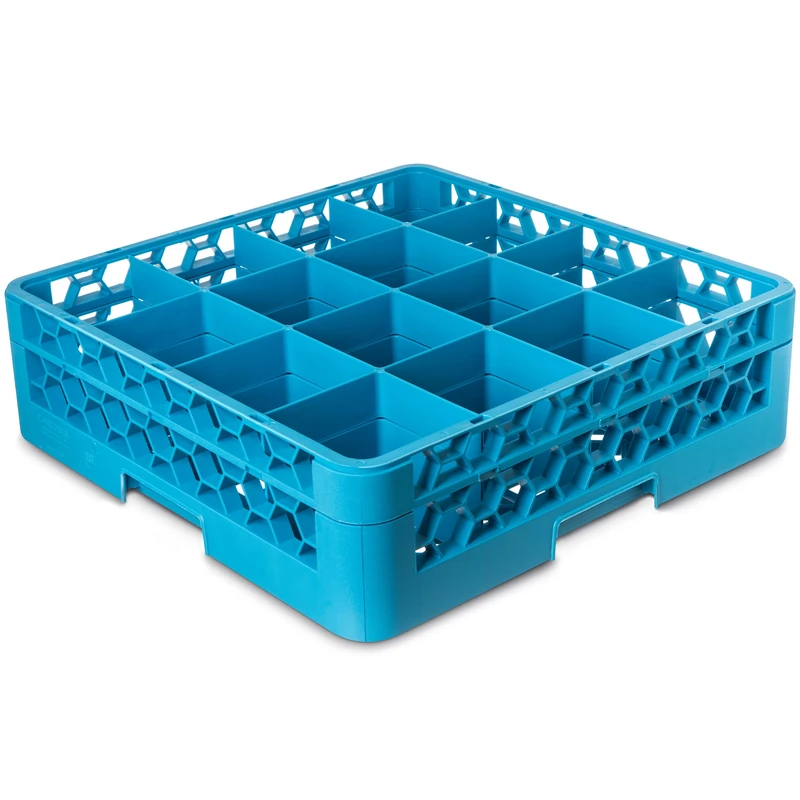 Utopia Warewashing, CARG16-114000-B01001, 16 Compartment Glass Rack + 1 Extender (Box of 1)
