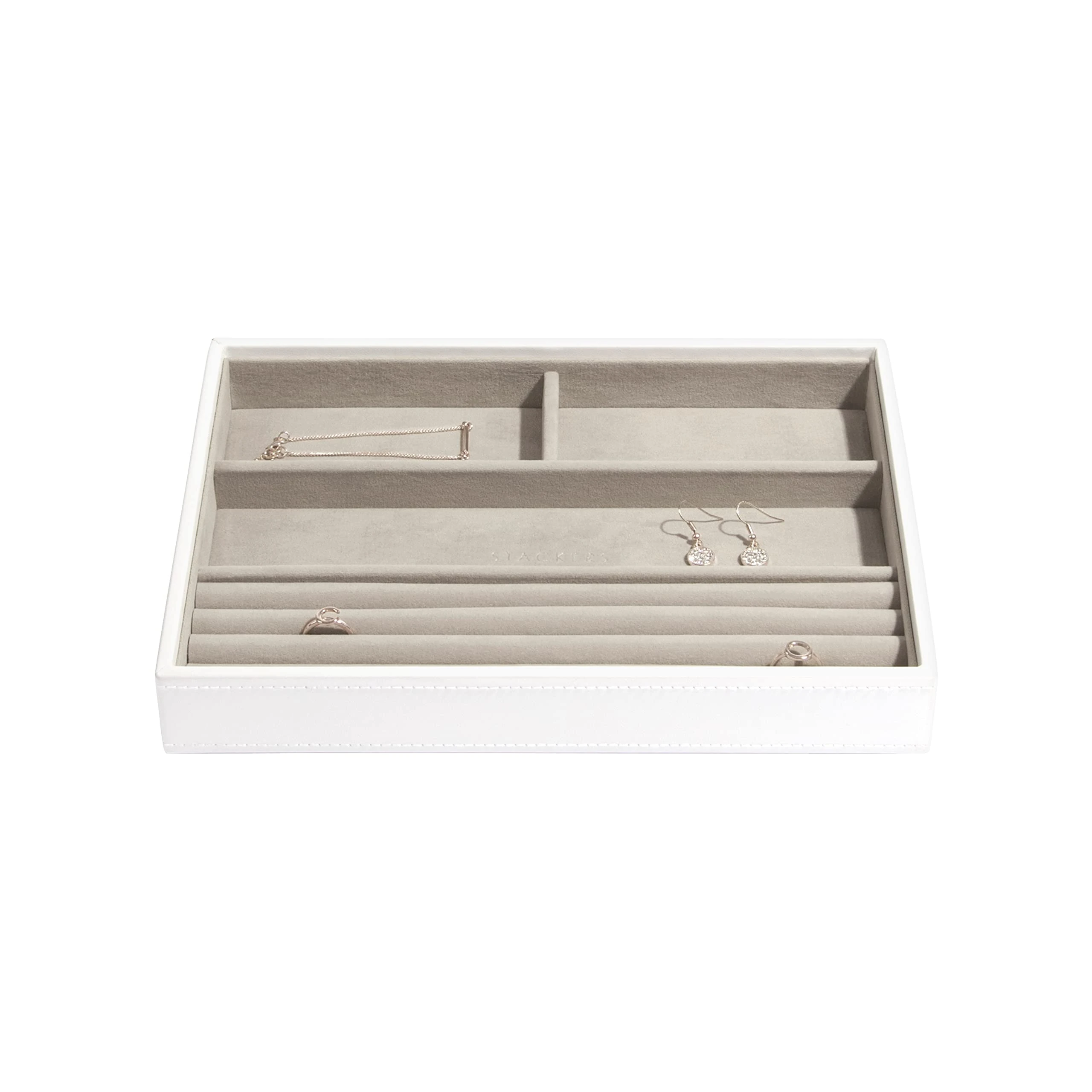 Stackers White Classic Medium Jewellery Box Ring/Bracelets Layer