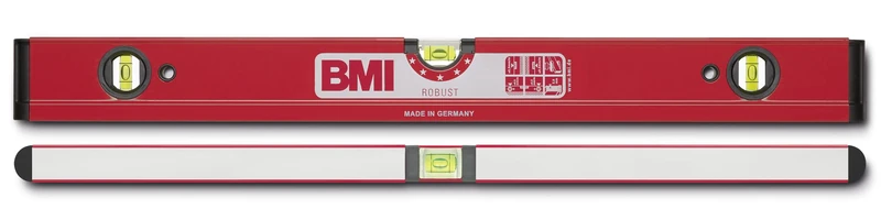 BMI 698060 "Robust" Alu-Spirit Level, Red, 60 cm