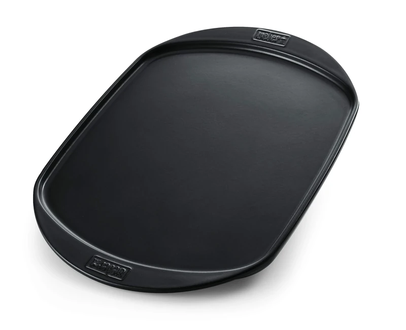 Weber Ceramic Grill Plate/Plancha - Large (49 x 35cm), BBQ Ceramic Grill Pan with Non-Stick Surface, Ideal for Smash Burgers, Fajitas, Asparagus and More, Dishwasher Safe - Black (17509)