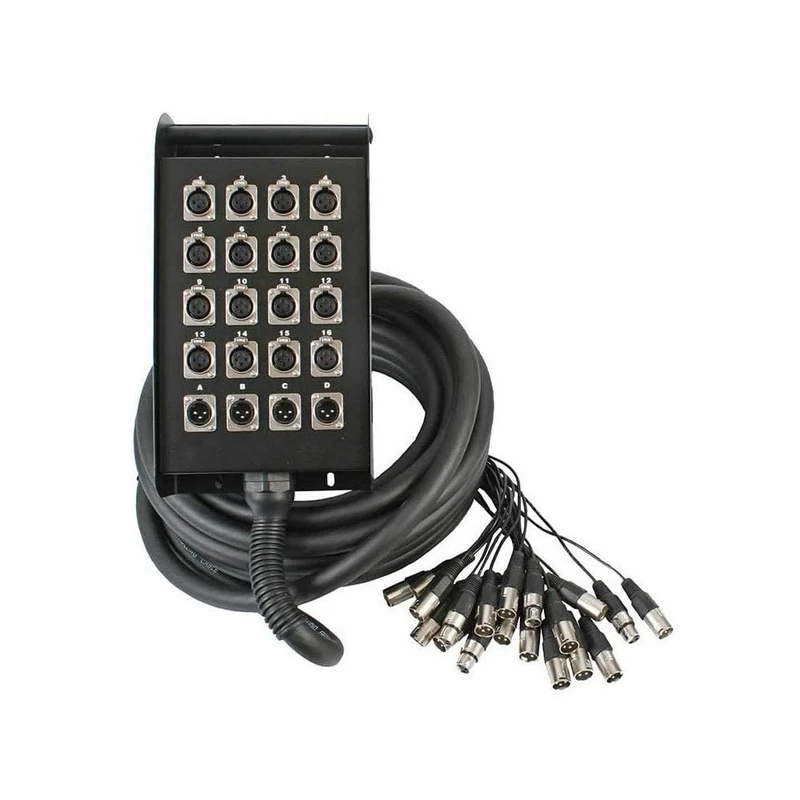 PULSE PLS00326 20 Way 16/4 XLR Multicore Stage Box, 30m