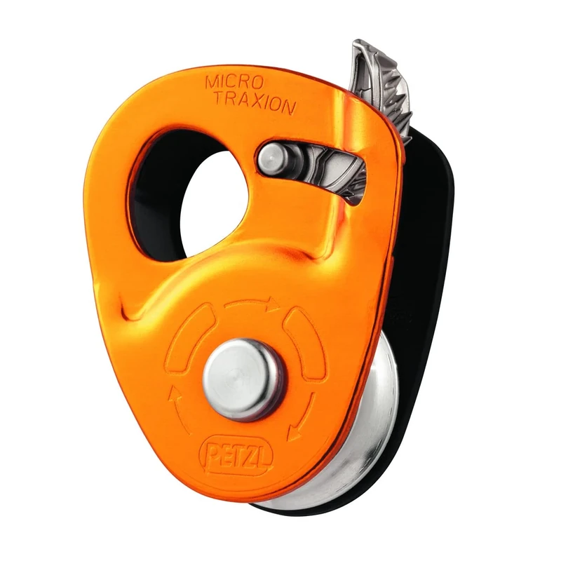 Petzl Unisex_Adult Seilrollen Micro Traxion Cable Pulley, Yellow, standard size