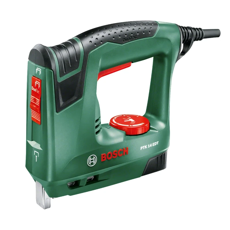 Bosch Home and Garden Stapler - PTK 14 EDT (delivered with 1000 staples, type 53, length 10 mm), Green