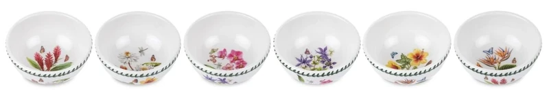 Portmeirion 520387 Exotic Botanic Garden - 5.5" Fruit Salad Bowls - Set of 6, Multicoloured