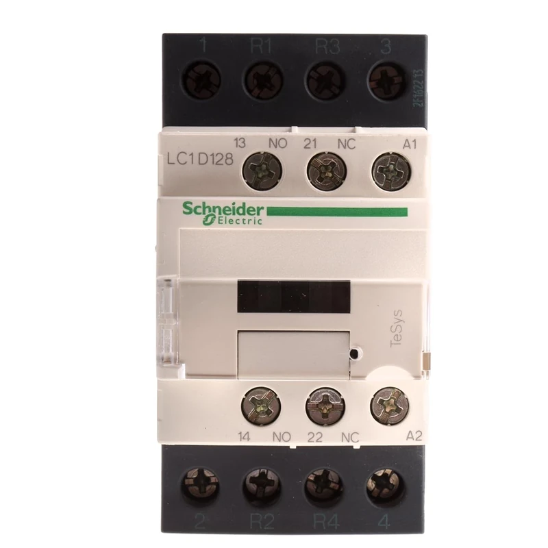 Schneider Electric TeSys Deca contactor,4P(2NO+2NC),AC-1,=440V 25A,120V AC coil,LC1D128G7