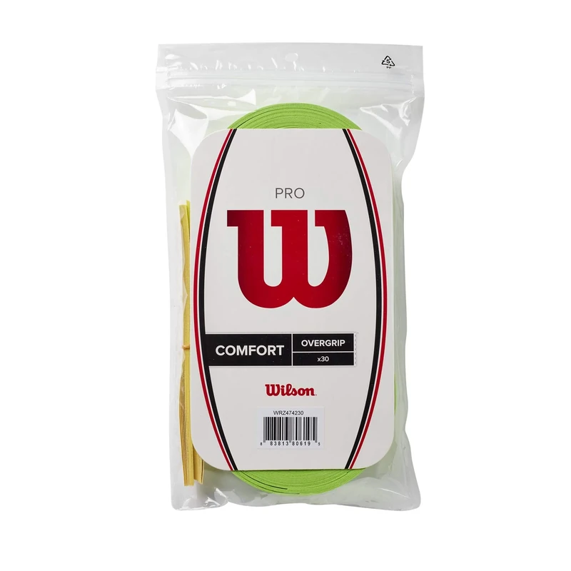 Wilson Unisex Pro Overgrips, Green, 30 pieces UK