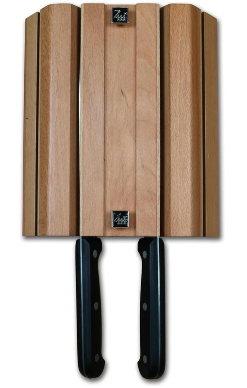 Rockingham Forge Beech Wood Magnetic Knife Rack- 4 Slot Wall Mounted Kitchen Storage for up to 4 Knives