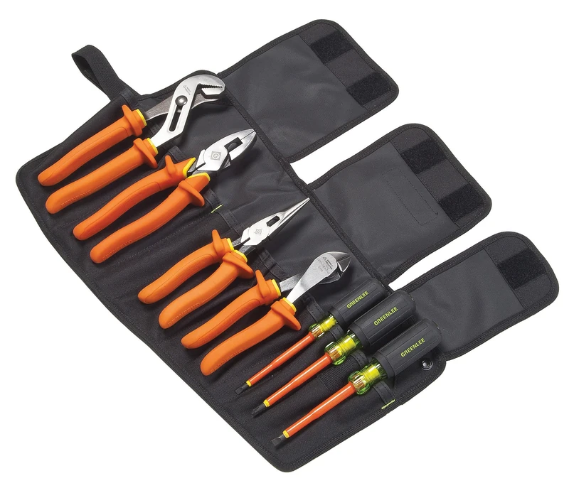 Greenlee 0159-01-INS Plier and Screwdriver Kit, 7-Piece, 13.3 x 7.2 x 3.9