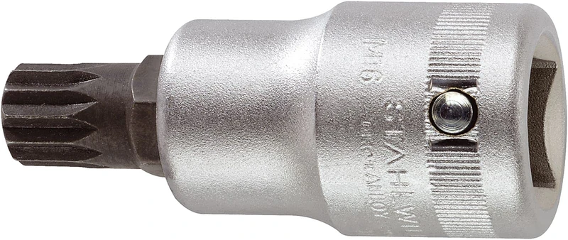 Stahlwille 05060014 59X Chrome Alloy Steel Screwdriver Socket, 3/4 inch Drive, M14 Size, 90 mm Length