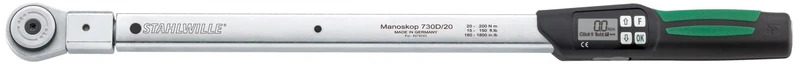 Stahlwille 96501820 730Dr Manoskop Torque Wrench with Reversible Ratchet Insert Tool, Size 20