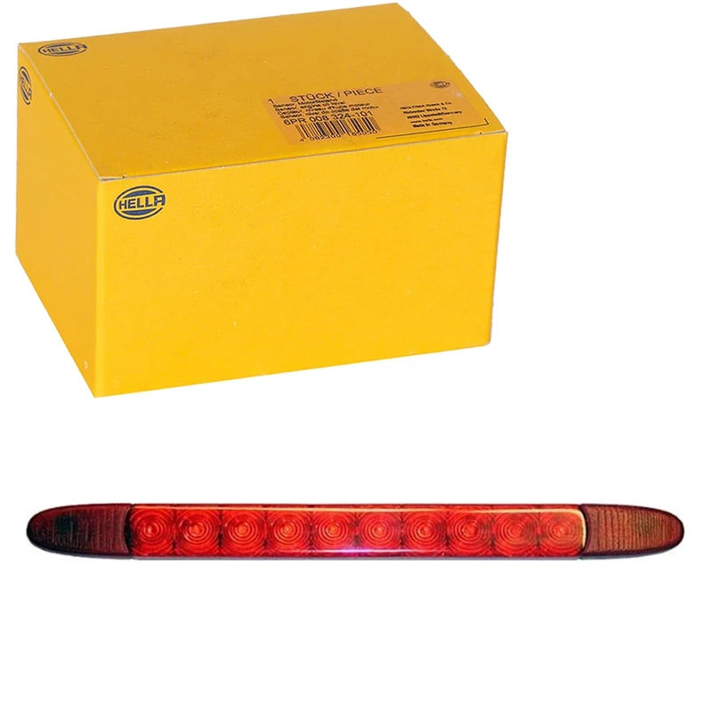 HELLA 2DA 343 106-001 Auxiliary Stop Light - LED - 12V - Bolted/mounting - Lens Colour: Red - LED colour: Red - Cable: 3000mm - Plug: open cable ends - Rear