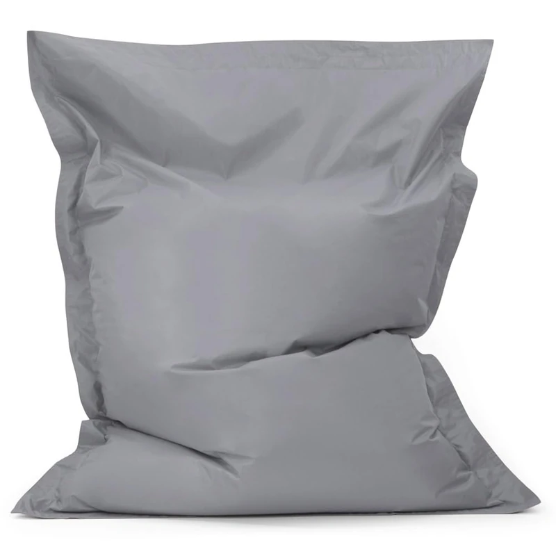 Bean Bag Bazaar Giant 4-Way Floor Cushion - Grey, 180cm x 140cm - Water Resistant Outdoor BeanBag - Image 1
