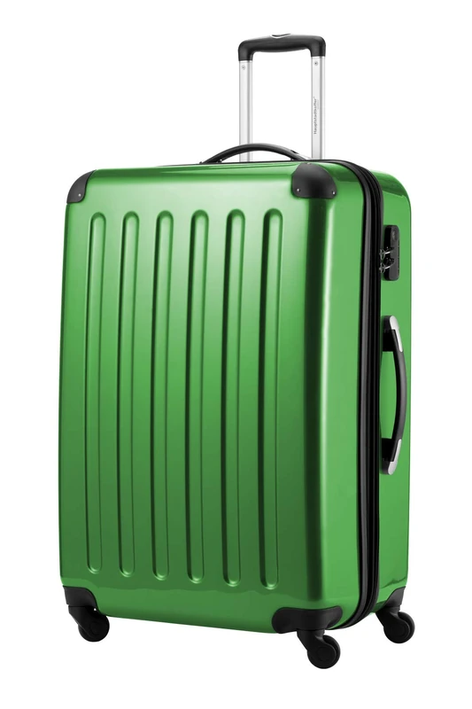 HAUPTSTADTKOFFER® · Hard-side suitcase GREEN high gloss · Dimension ca. 75 x 52 x 32 cm + 4 cm volume expansion · max. 130 liter volume