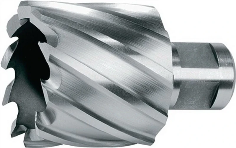 Ruko HSS Core Drill Bit with 3/4 inch Weldon Shank, CBN Ground, Bright Finish, 35.0 mm Diameter, 63.0 mm Length, R108235