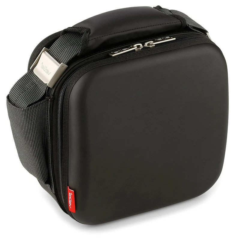 Valira Lunch Bag - Satin, Including 2 airtight containers Made in Spain, Color Black - Image 1