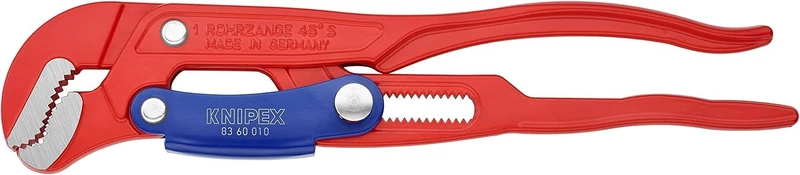 KNIPEX Pipe Wrench S-Type with Fast Adjustment Red Powder-Coated 330 mm, 83 60 010