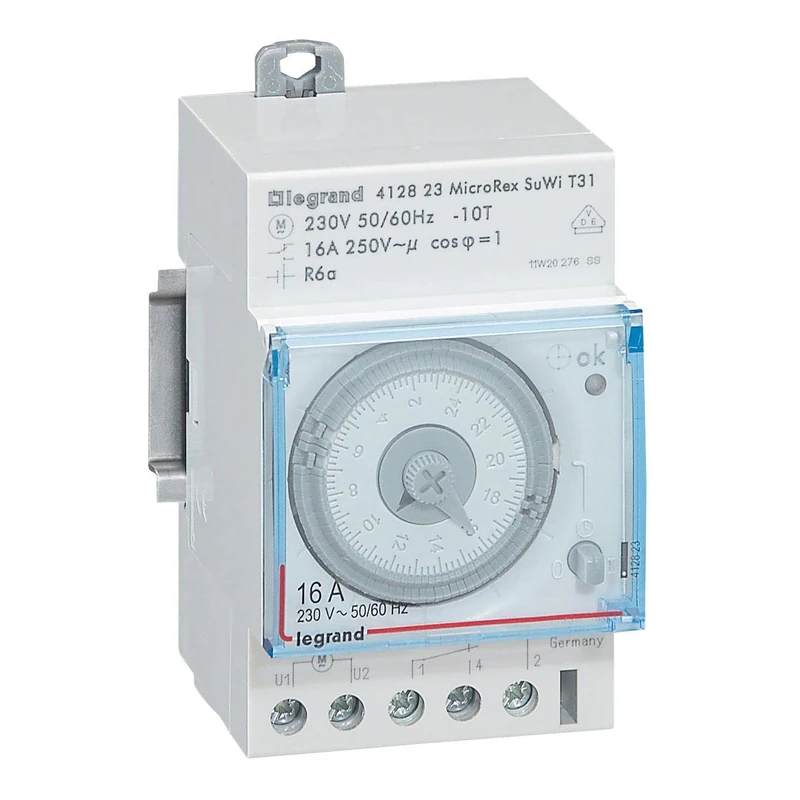 Legrand LEG92762 Analogue Clock Dial Lexical Daily Programmer Auto Reserve Works for 6 Years