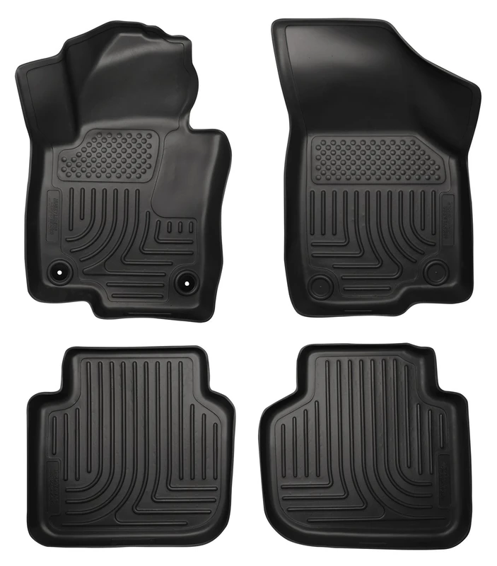 Husky Liners | Weatherbeater Series | Front & 2nd Seat Floor Liners - Black | 98681 | Fits 2012-2022 Volkswagen Passat 4 Pcs