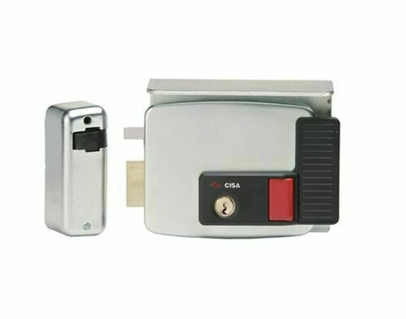 CISA 111731502, Electric Lock to be Applied, 50 mm Entrance, Manual Release Deadlock, Protective Sunroof, Button, Open Stop, Left Hand