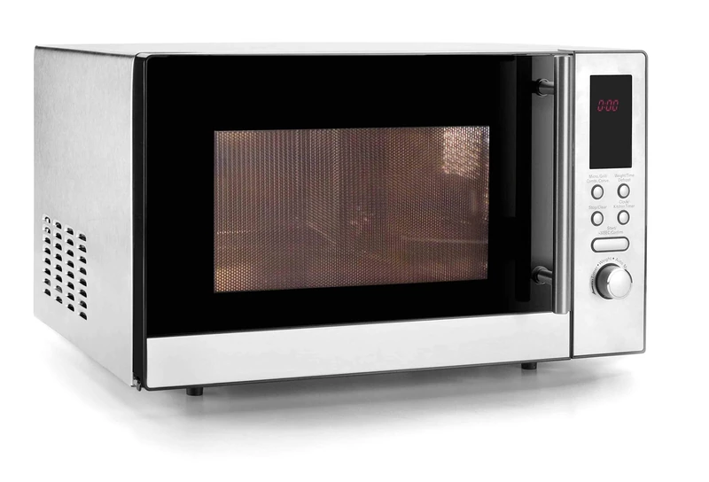 Lacor 69323 Microwave Oven with Turntable and Grill, 21 Litre, Silver - Image 1