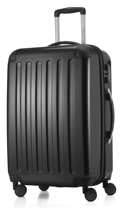 HAUPTSTADTKOFFER - Alex - Hardshell Suitcase, Medium Size Luggage, 4 Wheels, TSA, 65 cm, 74 liters, Black