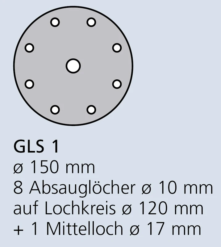 KLINGSPOR Grinding Velco-Backed PS 33 BK, 150 MM, Set of 100, 220–grain, 149794