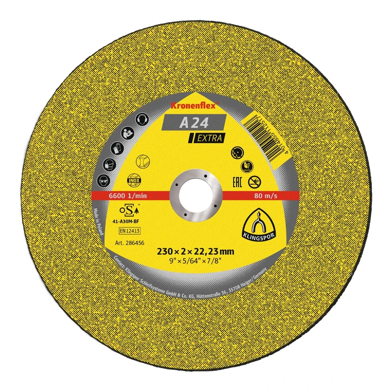 Klingspor A 24 EX Cutting Disc 230 x 2 x 22,23 mm gerade 25 Stück