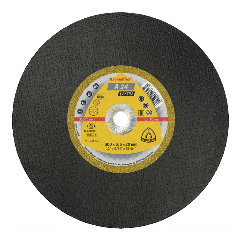 Klingspor A 24 EX Cutting Disc 300 x 3,5 x 22,23 mm gerade 10 Stück