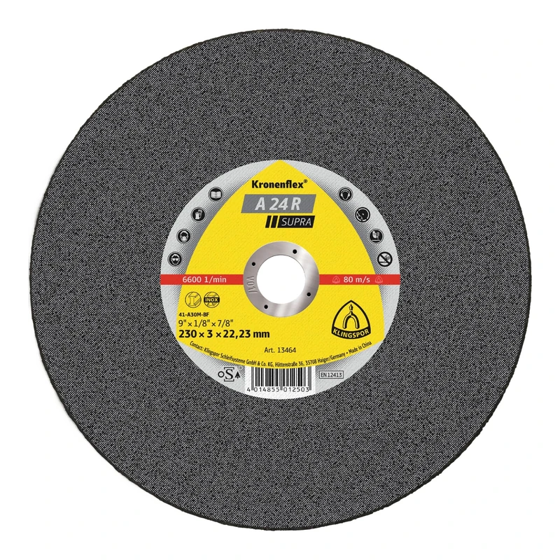 Klingspor Cutting Disc A 24 R 250 x 3 x 32 mm – Pack of 10, Ger, 2465