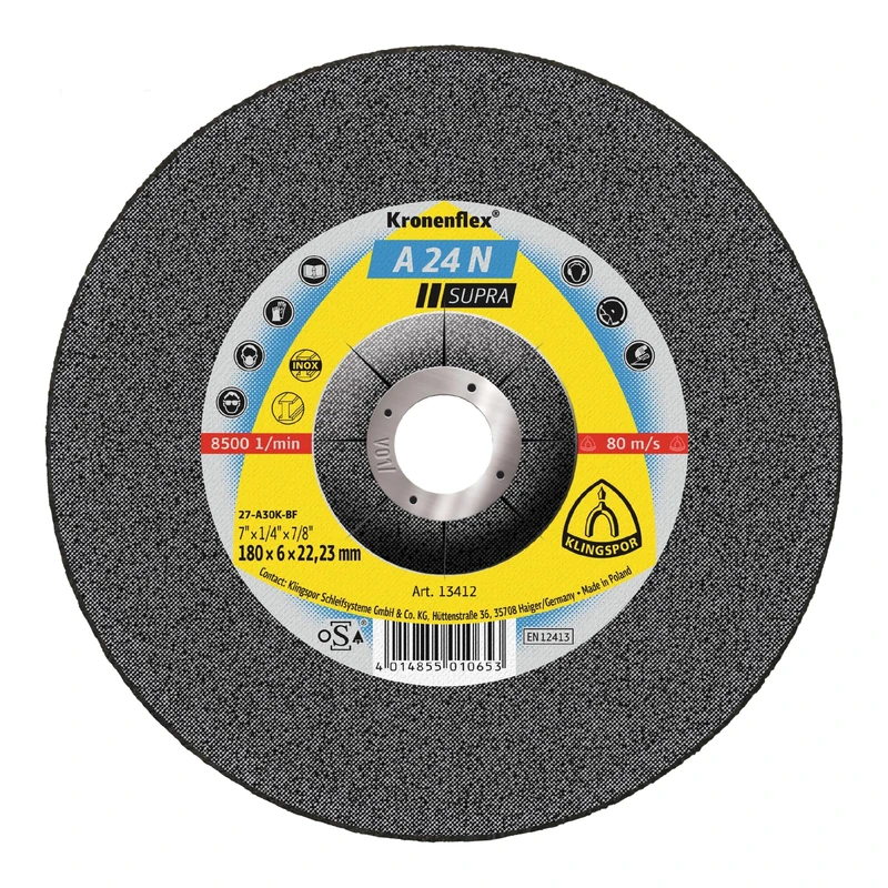 Klingspor A 24 N Cutting Disc 230 x 3 x 22,23 mm-lot of 25-ger 13463 Shape