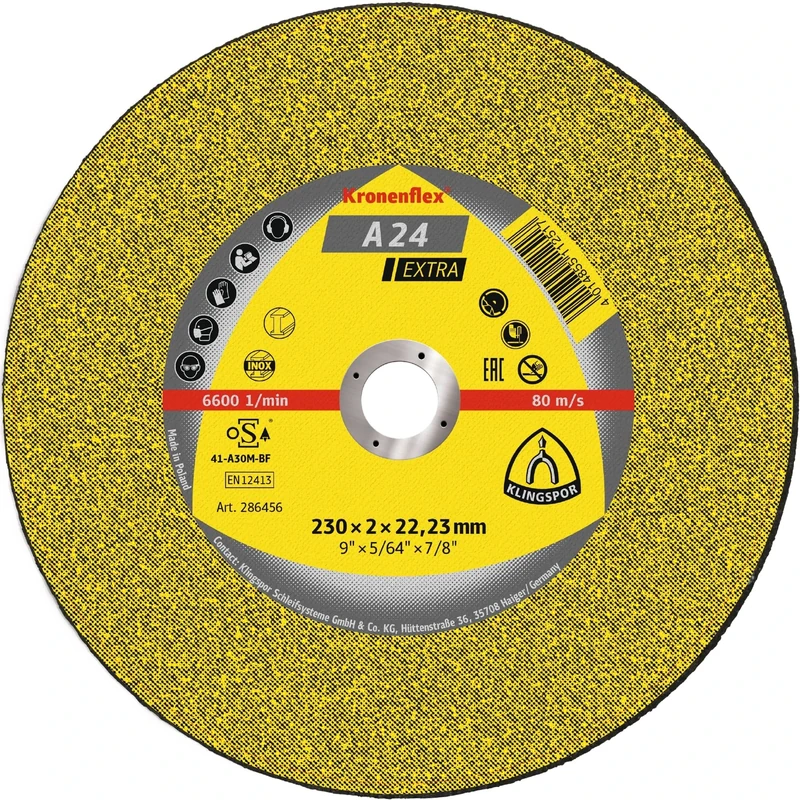 Klingspor A 24 EX Cutting Disc 230 x 3 x 22,23 mm gerade 25 Stück