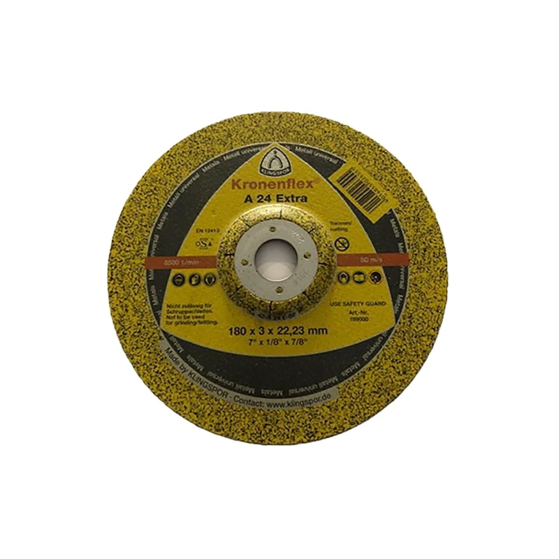 Klingspor A 24 EX Cutting Disc 180 x 3 x 22,23 mm gekrümmt 25 Stück