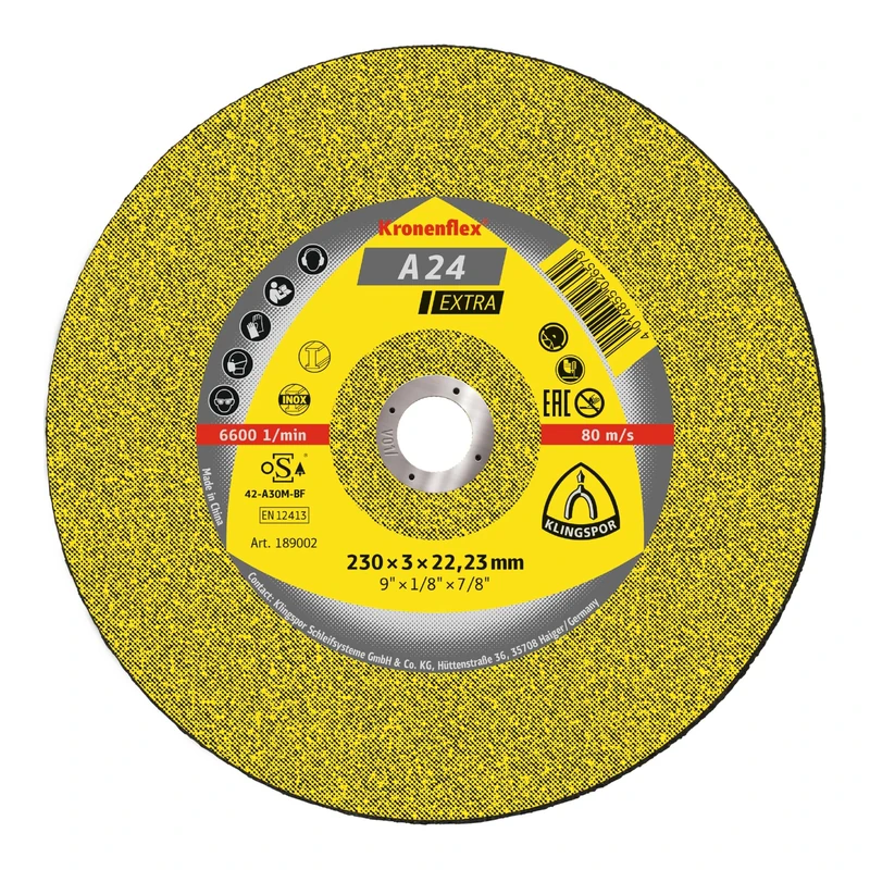 Klingspor A 24 EX Cutting Disc 230 x 3 x 22,23 mm gekrümmt 25 Stück - Image 1