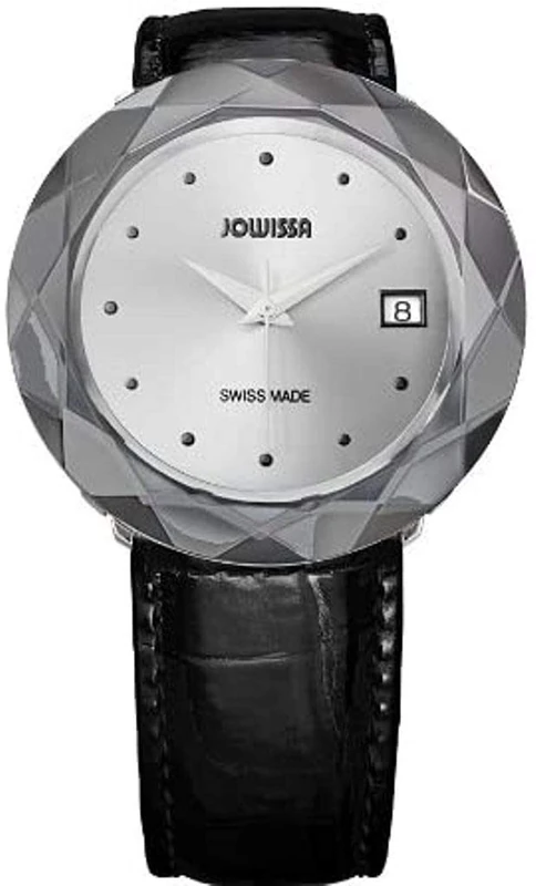 Jowissa Safira 99 Women's Quartz Watch with Silver Dial Analogue Display and Black Leather Strap J1.186.XL - Image 1