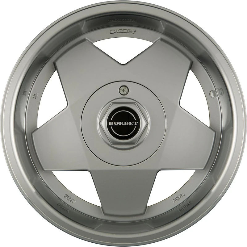 Borbet A 9 x 16 ET 15 Bolt Circle 4 x 100 Hub Centering 64 A 90615100464SP, Silver Polished