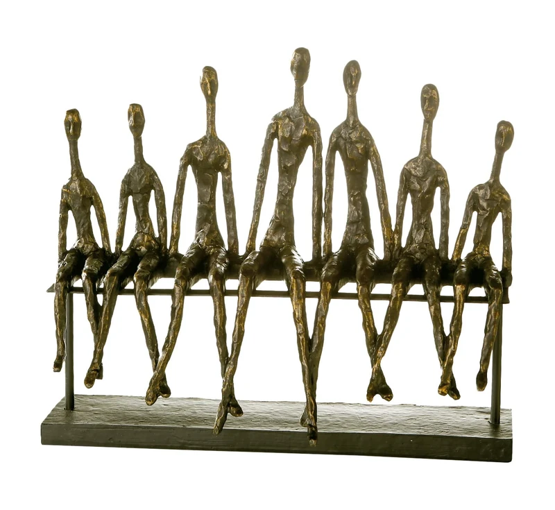 Casablanca modernes Design Sculpture, Resin Metal, Bronze Colour, Höhe 35 cm