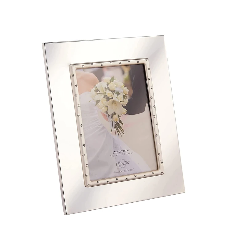 Lenox Devotion 5" X 7" Frame, Silver-Plated, Metallic, 1.45 LB