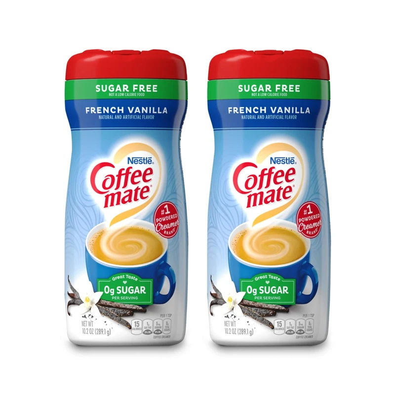 Nestle Coffee Mate Coffee Creamer - French Vanilla Flavoured Creamer - Sugar Free, 289.1g (Pack of 2)