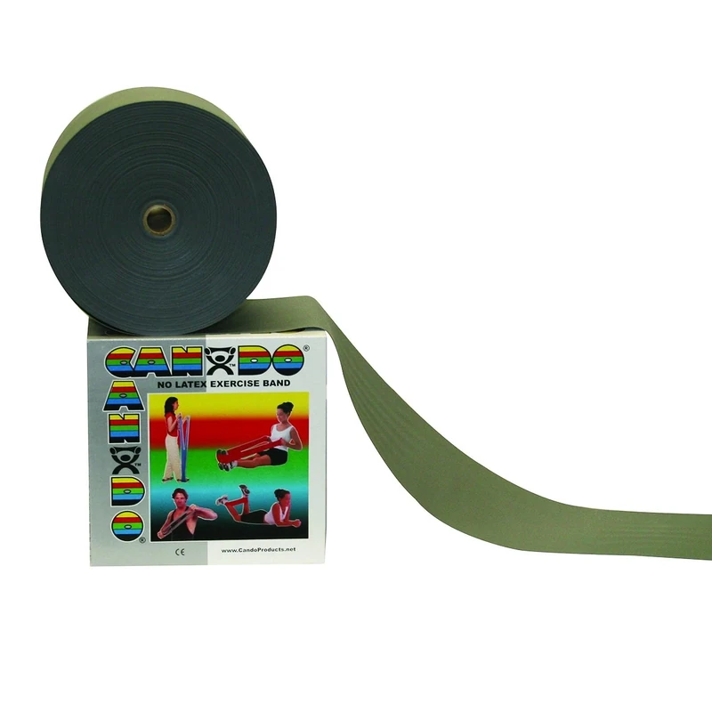 Cando 10-5626 Silver Latex-Free Exercise Band, XX-Heavy Resistance, 50 yd Length