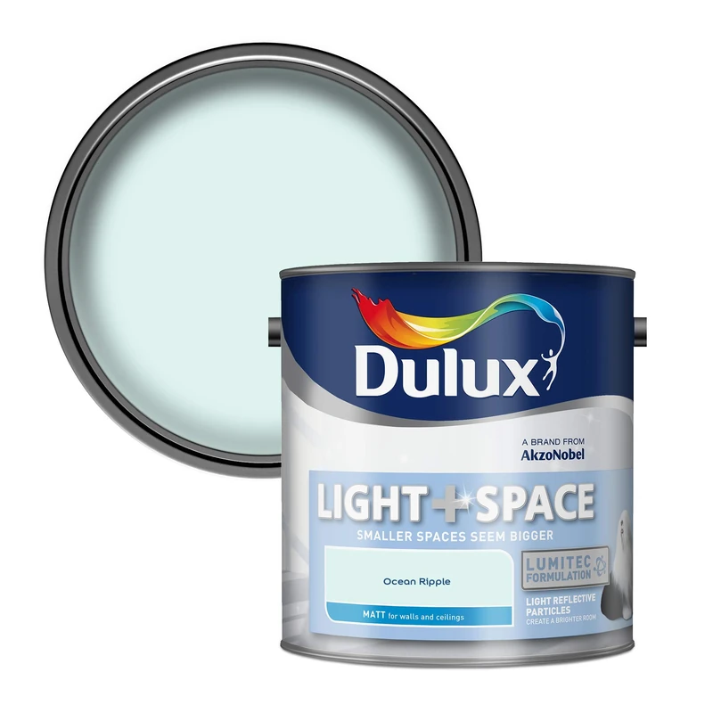 Dulux 500004 Light & Space Matt Emulsion Paint For Walls And Ceilings - Ocean Ripple 2.5L - Image 1