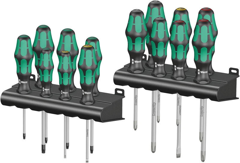 Wera 05105630001 Kraftform Big (Pack 300) Series Screwdriver Set, Green