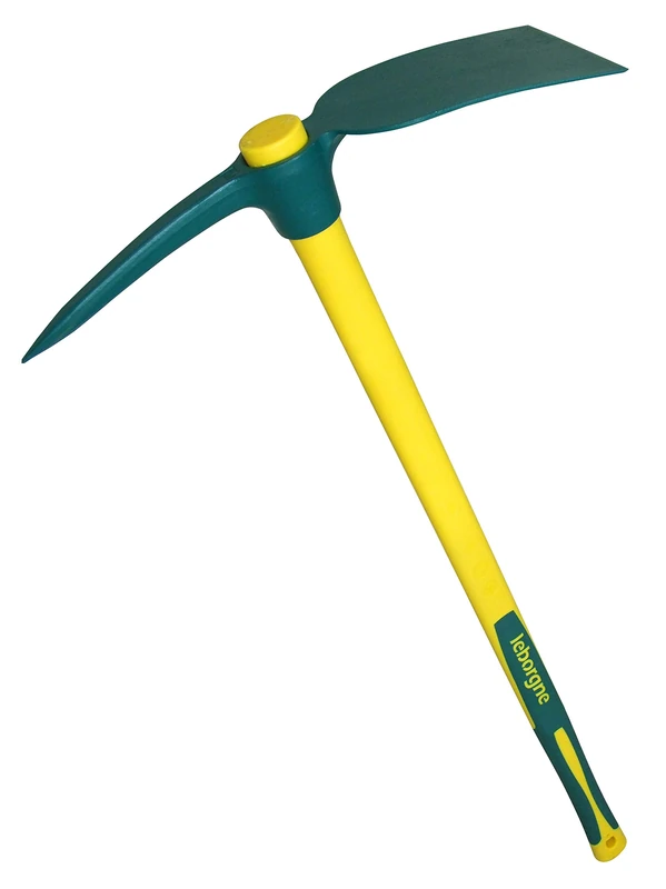 Leborgne, 2 kg Valance Pickaxe, Round Socket Made of Forged and Hardened Steel, tri-Material Handle for Optimal Grip, Ideal Tool for Gardening and earthworks