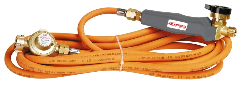 Express 6025 Accessories Soldering Iron for Cover – Spare Parts Consisting of a Handle with Screw Connection + 4.75 m Hose + Pressure Regulator 2 Bar